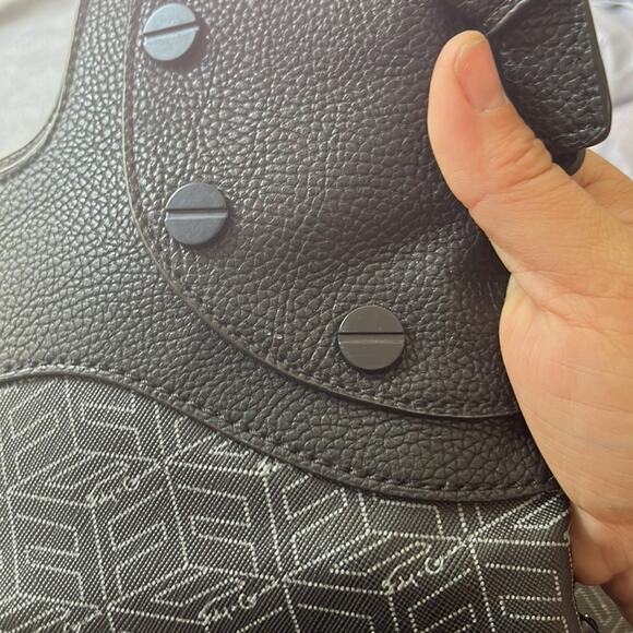 Foley & Corinna FC Liberated Vegan Leather Logo Lady Tote Bag Purse Black - Picture 10 of 11